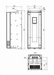 Габаритные размеры прибора в корпусе 4