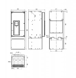 Габаритные размеры прибора в корпусе 5