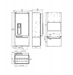 Габаритные размеры прибора в корпусе 6