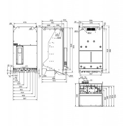Габаритные размеры прибора в корпусе 7