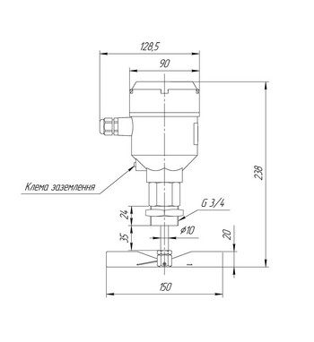 Габаритні розміри РСУ100-X.1.1