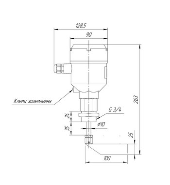 Габаритні розміри РСУ100-X.1.3