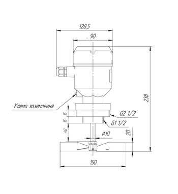 Габаритні розміри РСУ100-X.3.1