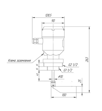 Габаритні розміри РСУ100-X.3.3
