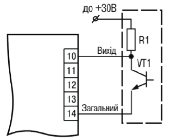 Подключение датчиков с питанием от внешнего источника питания